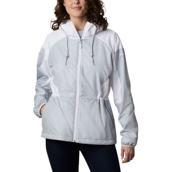 Columbia Side Hill Lined Windbreaker, Chamarras Grises Blancos Para Mujer | 371204-RES